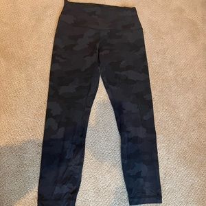 Lululemon align crop black and gray camo leggings